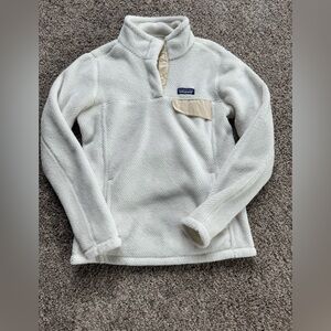 Patagonia Cream Textured Fleece Jacket